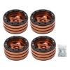 4pcs CNC Aluminum Alloy RC Wheel Hub for 1/10 RC Crawler, 1.9 Inch Replacement Wheel Hub with Weighted Design for SCX10, Enhanced Stability and Wear Resistance (Copper) view 1