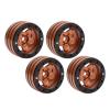 4pcs CNC Aluminum Alloy RC Wheel Hub for 1/10 RC Crawler, 1.9 Inch Replacement Wheel Hub with Weighted Design for SCX10, Enhanced Stability and Wear Resistance (Copper) view 4