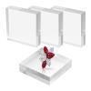Acrylic Blocks 4 Pieces Cube Riser and Display Stand, Acrylic Display Stands, for Jewellery Rings Collection Crafts Souvenirs Figurines Watches and Watches view 1