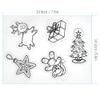 12Pcs Christmas DIY Heat Shrink Sheets Translucent Printable Film for Artwork Jewelry Keychain Earring Pendant Blanks Scrapbooking Embellishments Craft Supplies Compatible with view 3