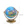DINHEAROM World Globe with Heavy Duty Stand 8 Inch Rotating Earth Spinning Globe for Kids Geography Classroom Education or Home Office Bookshelf Decorations view 2