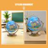 DINHEAROM World Globe with Heavy Duty Stand 8 Inch Rotating Earth Spinning Globe for Kids Geography Classroom Education or Home Office Bookshelf Decorations view 3