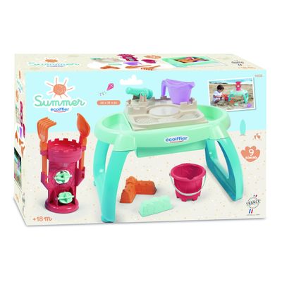Ecoiffier - Sand and Water Table for Children - 3 Compartments with Lots of Accessories - From 18 Months - Toy for Children - 4603