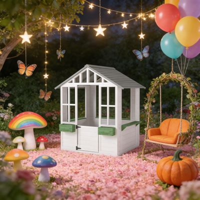 GOWE Wooden Playhouse,Outdoor Kids Cottage