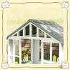 GOWE Wooden Playhouse,Outdoor Kids Cottage view 3