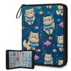 DJYQBFA Card Binder 9 Pocket with 50 Removable Sleeves - Holds 900 Trading Cards, Scuba Cat Underwater With Fish 3-Ring Zip Top Loader Binder, Protective Album for Collectors view 1