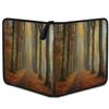 DJYQBFA Card Binder 4 Pocket with 50 Removable Sleeves - Holds 400 Trading Cards, Autumn Forest Path Mist 4-Ring Zip Top Loader Binder, Protective Album for Collectors view 2