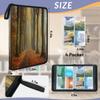 DJYQBFA Card Binder 4 Pocket with 50 Removable Sleeves - Holds 400 Trading Cards, Autumn Forest Path Mist 4-Ring Zip Top Loader Binder, Protective Album for Collectors view 3