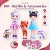 Beeplii Dress Up Dolls for Girls Premium Style & Play 3D Pop-Up Boutique Paper Dolls Kit, Lula & Ivy, 3 Pets & 100+ Mix & Match Outfits Screen-Free Birthday Gift for 5 6 7 8 9 Year Old Girls view 4