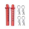RC Models For Axial For SCX10 II 90046 1/10 1Pair Aluminum Front Body Post Mounts Car Shell With R Clips Fixing Column RC Crawler(Red) view 1
