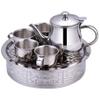 Temeemeg Kids Tea Set Includes Portable 330ml Stainless Steel Long Spout Teapot with Filter Screen, 4 70ml Cups and Tray for Children... view 1