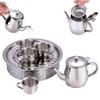 Temeemeg Kids Tea Set Includes Portable 330ml Stainless Steel Long Spout Teapot with Filter Screen, 4 70ml Cups and Tray for Children... view 4