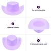 10Pcs Mini Cowboy Hat, Plastic Miniature Western Cowgirl Hat for Party Accessories, Cute Hat Party Dress Hat for Birthday Decoration view 2