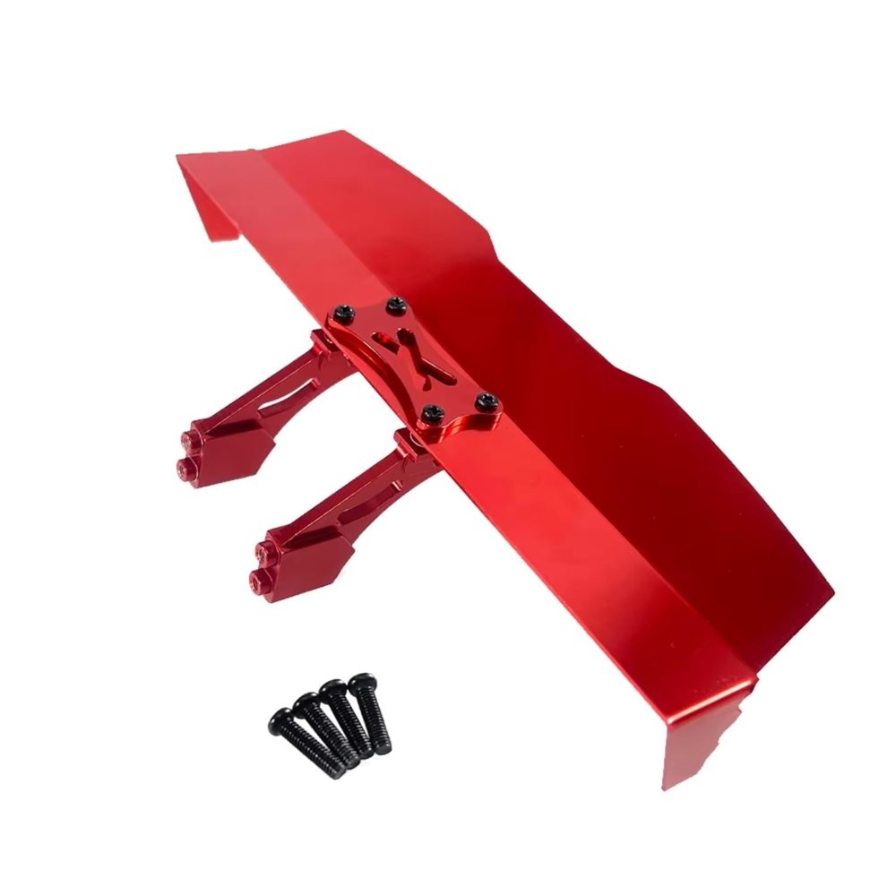 RC Cars Parts For MJX For Hyper Go 16207 H16PL Metal Tail Wing Rear Spoiler RC Car Upgrade Parts(Red)