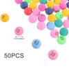 Hfppkn Numbered Balls 1-50 Multicolored Mini Plastic Bingo Balls for Raffle Draws Game Night Activities and Table Tennis Replacement view 3