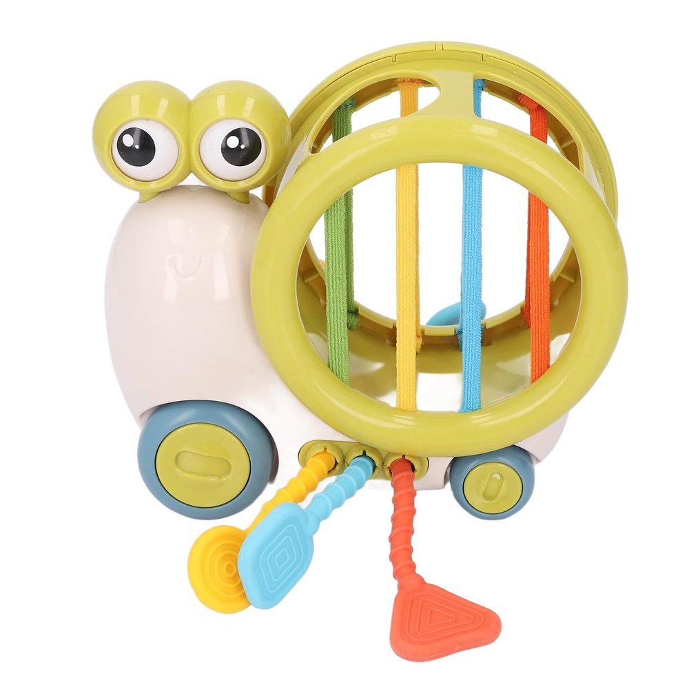CFTGIW Shape Sorter Pull String Toy Fine Motor Skill Educational Silicone Pull String Sensory Toy for Toddlers Yellow Abilities Allowing Infants to Geometric Development Early (Green)
