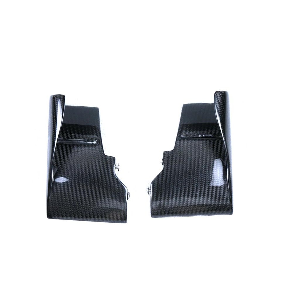 Carbon Fiber Winglets for Kawasaki Ninja H2 H2R 2015-2025, Motorcycle Glossy Twill Aerodynamic Side Spoilers Wind Splitter (Lower Winglets)