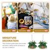 WEKAMOS 12 Scale Micro Landscape Bonsai, Tiny Miniature Dollhouse Greenery Decoration for Fairy Garden view 3