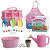 Monetais Kids Gardening Set, 11PCS Toddler Gardening Set Include Shovel, Rake, Fork, Flower Pot, Apron, Watering Can  Tote Bag, Colorful for Kids view 1