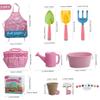 Monetais Kids Gardening Set, 11PCS Toddler Gardening Set Include Shovel, Rake, Fork, Flower Pot, Apron, Watering Can  Tote Bag, Colorful for Kids view 2