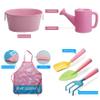 Monetais Kids Gardening Set, 11PCS Toddler Gardening Set Include Shovel, Rake, Fork, Flower Pot, Apron, Watering Can  Tote Bag, Colorful for Kids view 4