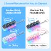 2 Pack Keyboard Fidget Toy Light Up Clicky Keyboard Clicker Fidget Keychain Clicky Fidget Toys for Adults, Sensory Toy for Boost Focus & Calm Anxiety at Work, Travel Stress Relief Gifts view 3