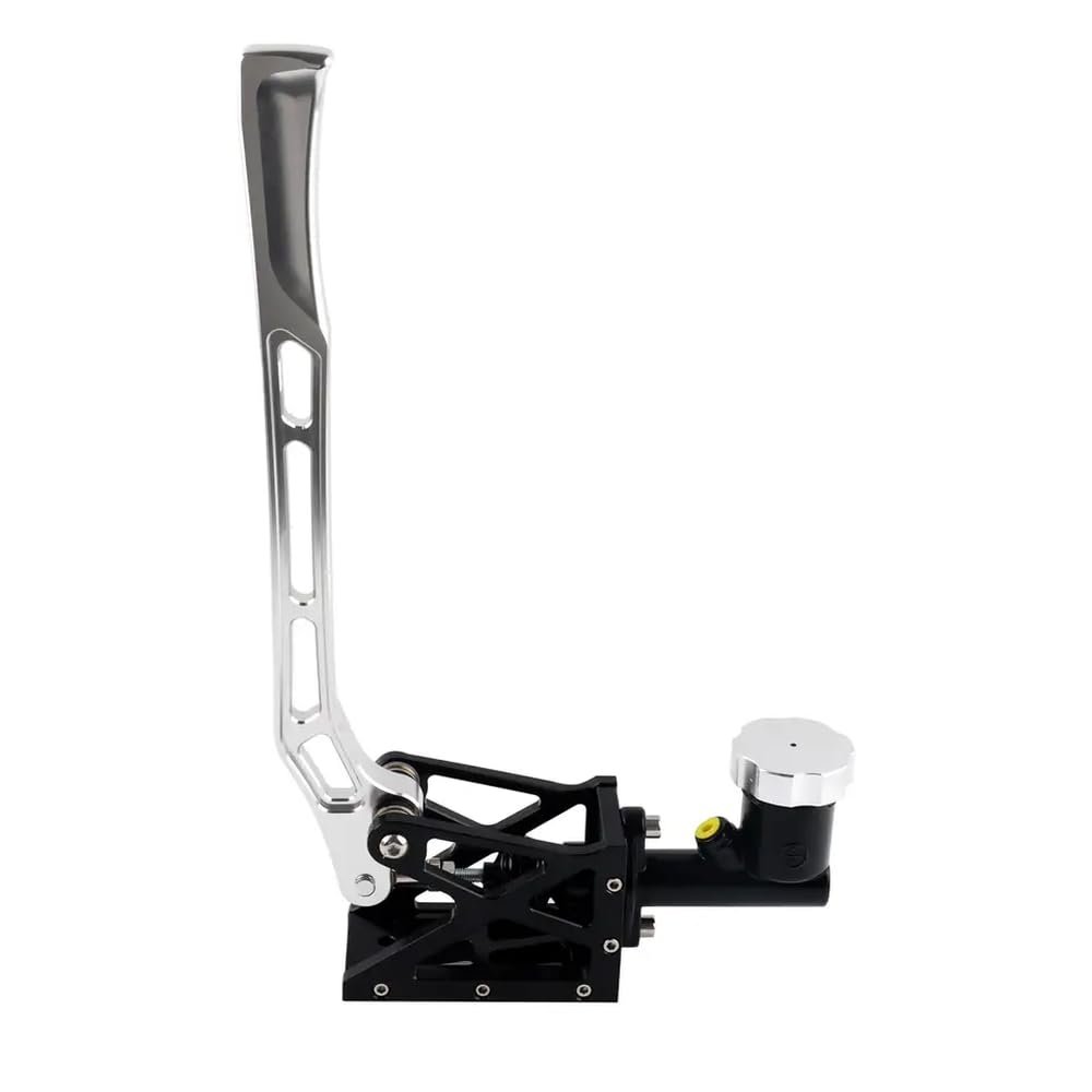 Universal Silver Vertical Hydraulic Handbrake with Oil Tank for Drifting Car Modification Compatible with Various Vehicles DIY Assist(Silver)