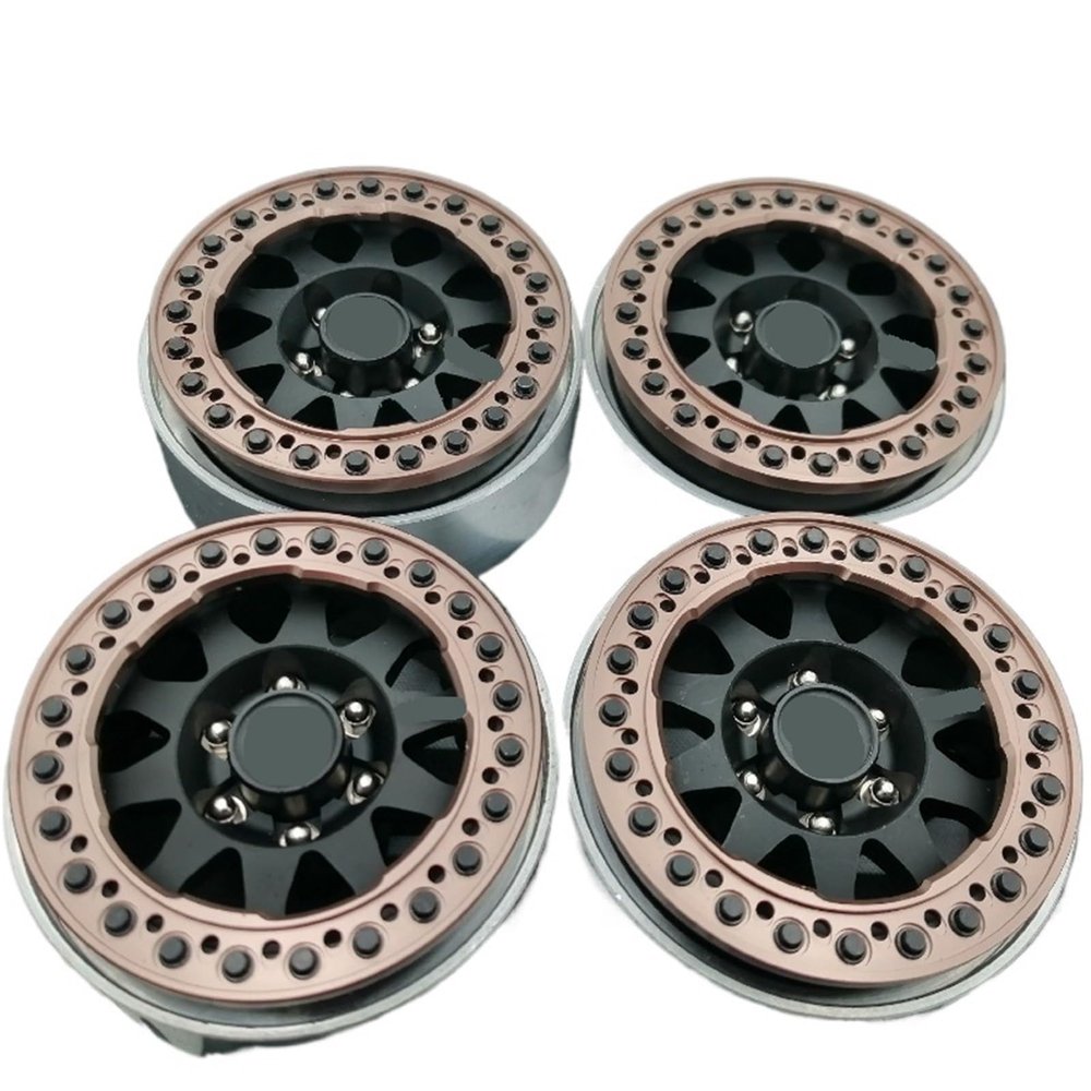 4pcs 1.9 Inch 2.2 Inch Water Drop Metal Wheel Hub 1/10 RC Crawler Car for VP for Fenghuang SCX10 TRX-4 90046 confident(B 1.9inch 4pcs)