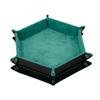 2Pcs Dice Tray Double Sided Foldable Dice Rolling Tray Velvet Hexagon Holder for Games and Other Table Games (Green + Black) view 1