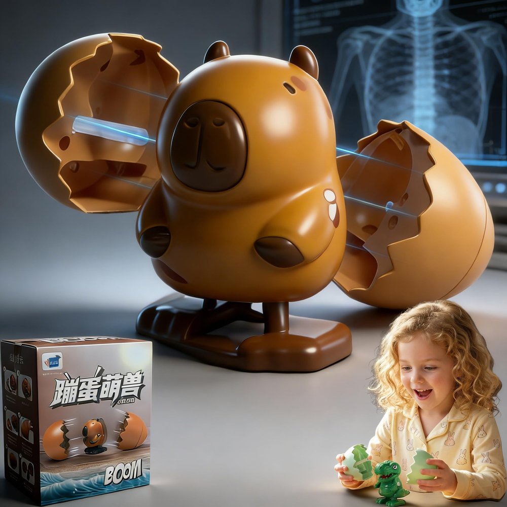 Donpesho 2026 New Wind-Up Animal Hatching Surprise Egg,Novelty Wind-Up Walking Collectibles,Fun Novelty Party Favors,Rotate to Open Surprise Egg for Easter & Seasonal Celebrations (#Brown)