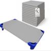 Silver Daycare Cot Sheets Pack of 12, Soft Microfiber Toddler Cot Sheets with Corner Elastic, Standard Size 23 x 52 Inch, Silver Cot Fitted Sheets for Preschool and Daycare view 1