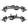 4WS Offset Portal Axle Set with Servo Mount Compatible with 1 10 Scale 4 Wheel Steering Chassis Like Comp Rigs III and H10 Optic Models(Front Rear Black) view 1