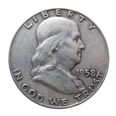 1 Average Circulated Franklin Half Dollar Circulated