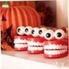 BEAHING Wind-up Chattering Teeth Toy, Plastic Red Chomping Teeth with Eyes for Party view 4