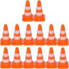 14Pcs Miniature Traffic Cones for Dollhouse, Plastic Road Sign Educational Construction Model view 1
