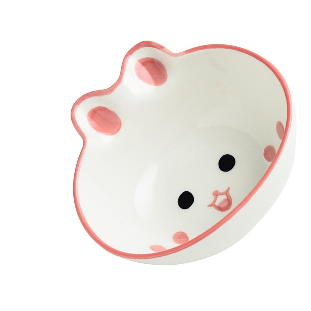 GLOGLOW Bowl Ceramic Kids Bowl, Cute Cartoon Animal Shape Rice for Porridge, Soup, Cereal, Ice Cream, 300g Tableware (Bunny)