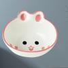 GLOGLOW Bowl Ceramic Kids Bowl, Cute Cartoon Animal Shape Rice for Porridge, Soup, Cereal, Ice Cream, 300g Tableware (Bunny) view 2