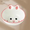 GLOGLOW Bowl Ceramic Kids Bowl, Cute Cartoon Animal Shape Rice for Porridge, Soup, Cereal, Ice Cream, 300g Tableware (Bunny) view 3