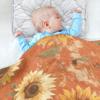 Rustic Sunflower Terracotta Baby Girl Blanket Soft Cotton Newborns Swaddling Blankets Presents for Baby 40'' x 30'' view 4