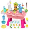 Water Table for Toddlers 1-3Water Table with PumpRole Play Sensory ToysToy Kitchen Sets for Kids Ages 4-8, Play Sink with Running Water & Electric FaucetOutdoor Toys for Toddlers 1-3(Pink) view 1