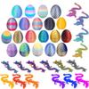 12 Pcs 3D Printed Dragon Eggs with Dragon Inside Articulated Crystal Dragon Toy Mystery Dragon Egg Prefilled Mini 3D Printed Animals Easter Basket Stuffers Fidget Toys for Kids Boys Girls Party Favors view 1