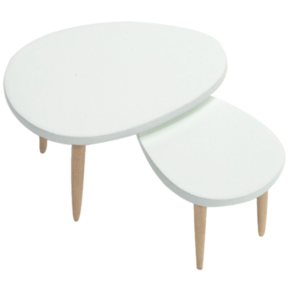 1/12 Scale Accessories, 2PCS 1 12 Scale Dollhouse Furniture Triangle Coffee Table Miniature Furniture with Smooth Edge Realistic Wood/Accessories for Dollhouse Decor Daily Use