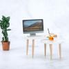 1/12 Scale Accessories, 2PCS 1 12 Scale Dollhouse Furniture Triangle Coffee Table Miniature Furniture with Smooth Edge Realistic Wood/Accessories for Dollhouse Decor Daily Use view 4
