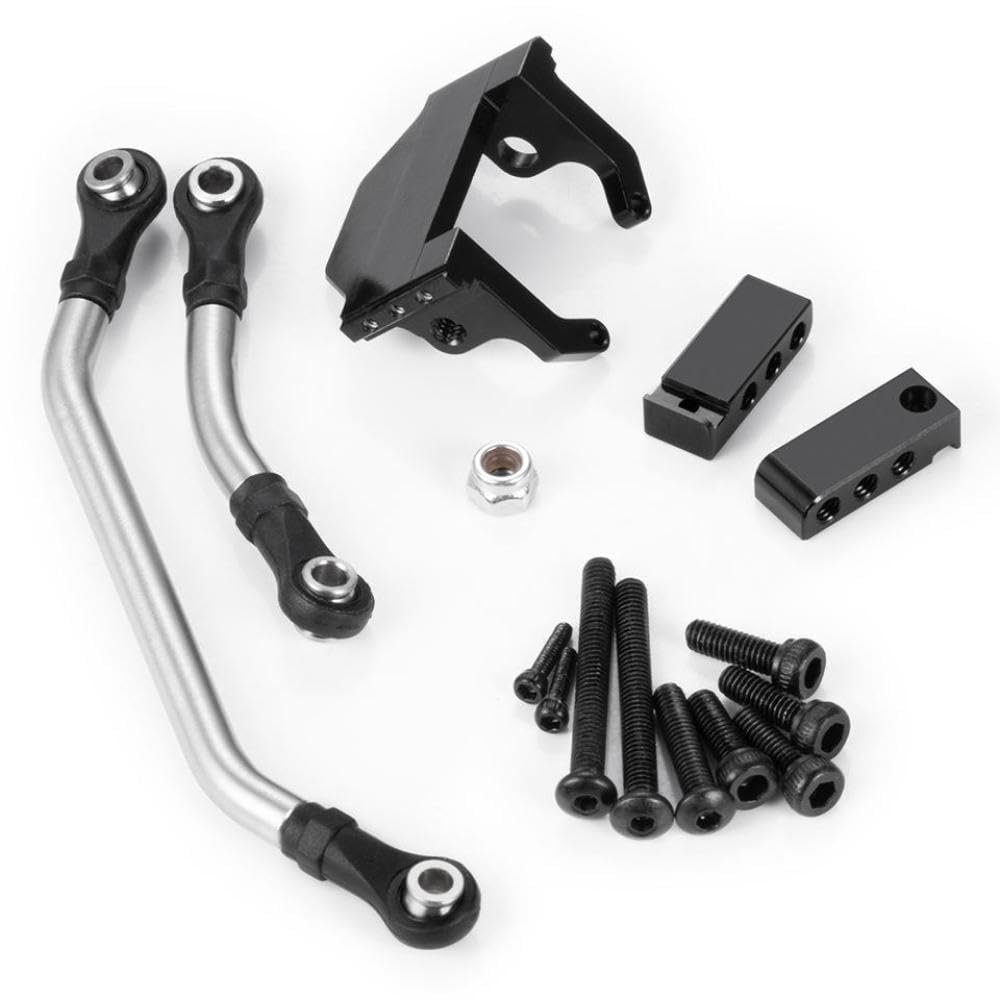 COMODO Aluminum Axle Servo Mount and Stainless Steel Steering Linkage with Plastic Ball Head Compatible with -4M 1/18 Scale RC Crawler Car