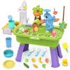 Water Table for Toddlers 1-3Water Table with PumpRole Play Sensory ToysToy Kitchen Sets for Kids Ages 4-8, Play Sink with Running Water & Electric FaucetOutdoor Toys for Toddlers 1-3(Green) view 1