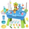 Water Table for Toddlers 1-3 with Electric Water Pump, Sand and Water Table for Kids Ages 4-8 Play Sink with Running Water & Electric Faucet, Role Play Sensory Toys view 1