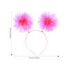 ARTIBETTER Pom Pom Headband Birthday Hair Accessories for Women, Pink Glitter Spring Ball Headband for Party, Photo Booth, New Years and Valentines Day Celebration view 2