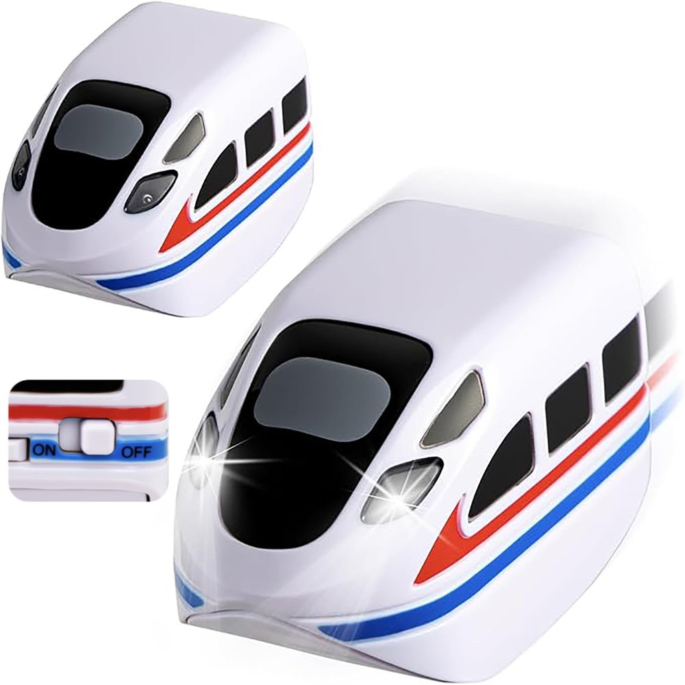3D Replacement Electric Train Cars*2,Only Add-On for KlickRail Electric Train Set Tracks, Cannot Operate Alone,Do Not Fit with Magnetic Track, USB Rechargeable(2pack)