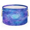 YPPAHHHH Large Storage Basket Blue Purple Halo Swirl Art Painting Round Nursery Toy Organizer Bin with Cotton Rope Handles Collapsible Laundry Hamper Blanket Basket for Living Room, 20"13" view 1