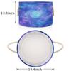 YPPAHHHH Large Storage Basket Blue Purple Halo Swirl Art Painting Round Nursery Toy Organizer Bin with Cotton Rope Handles Collapsible Laundry Hamper Blanket Basket for Living Room, 20"13" view 3